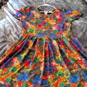 LuLaRoe Multicolor Amelia Dress 3x